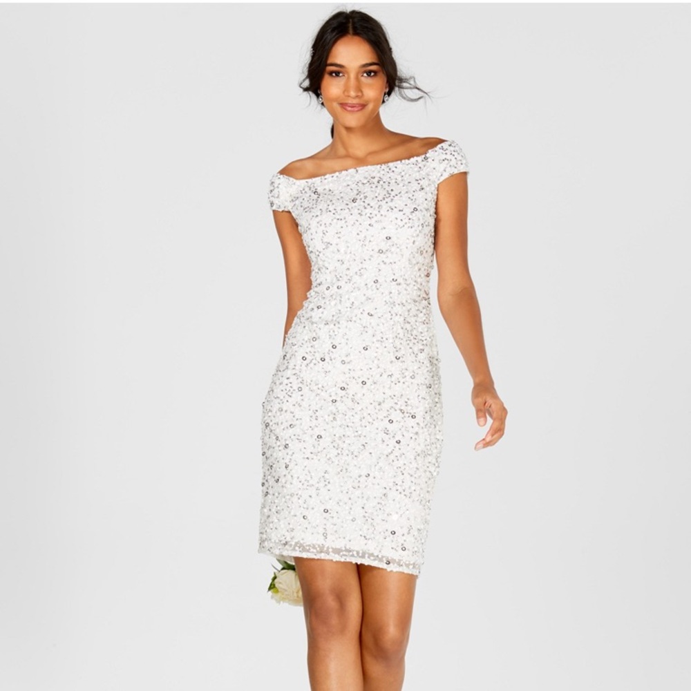 White Midi Sequin Dress